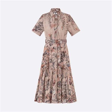 shirt dress with dior waist belt|Shirt Dress with Belt Ecru Cotton Jacquard with Dior Jardin .